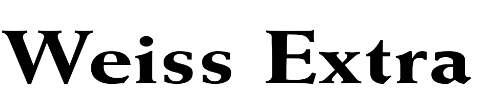 Weiss Extra Bold Wd Font Download Free