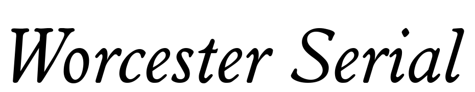 Worcester Serial Regular Italic Font Download Free