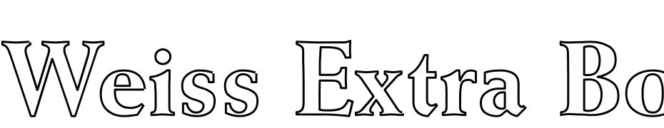 Weiss Extra Bold Hollow Font Download Free