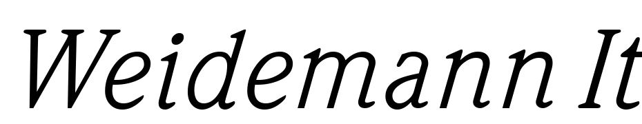 Weidemann Italic Font Download Free