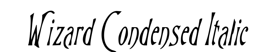 Wizard Condensed Italic Font Download Free