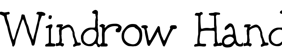 Windrow Hand Light Font Download Free