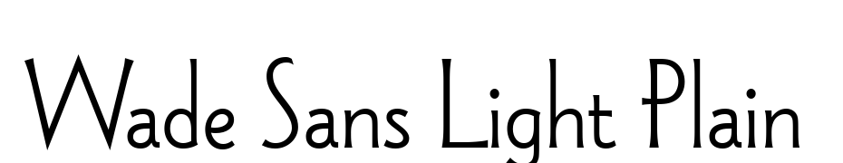 Wade Sans Light Plain Font Download Free
