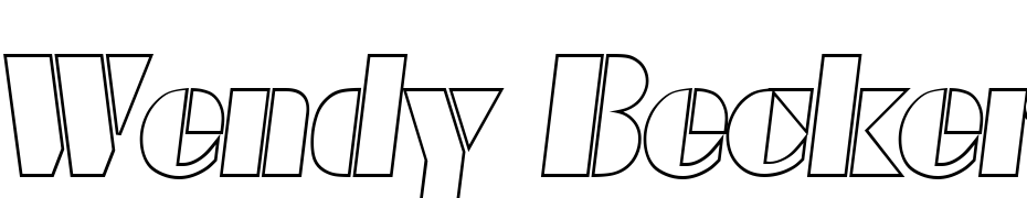 Wendy Becker Outline Italic Font Download Free