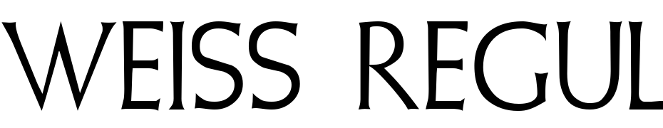 Weiss Regular Font Download Free