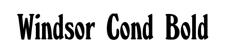 Windsor Cond Bold Font Download Free