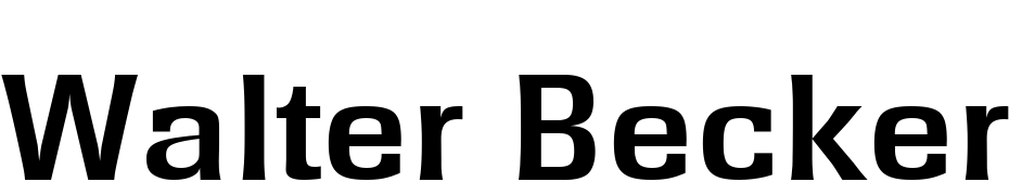 Walter Becker Bold Scarica Caratteri Gratis