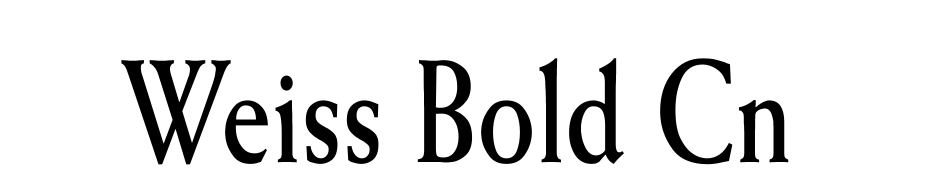 Weiss Bold Cn Font Download Free