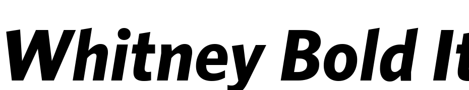 Whitney Bold Italic Font Download Free