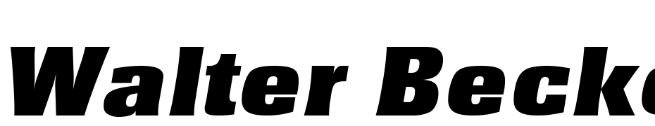 Walter Becker Black Italic Font Download Free