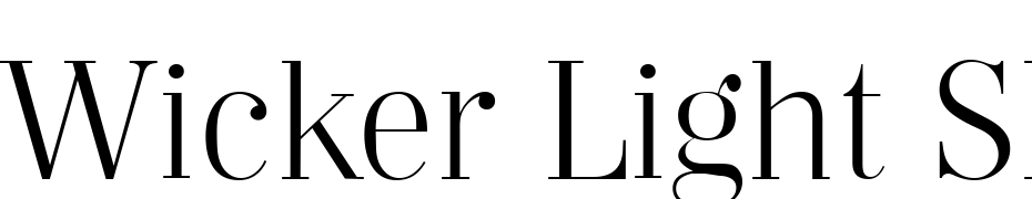 Wicker Light SF Font Download Free
