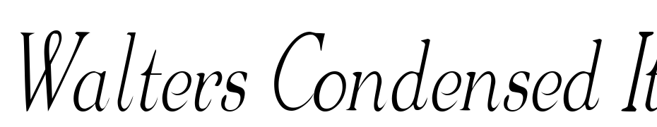 Walters Condensed Italic Font Download Free