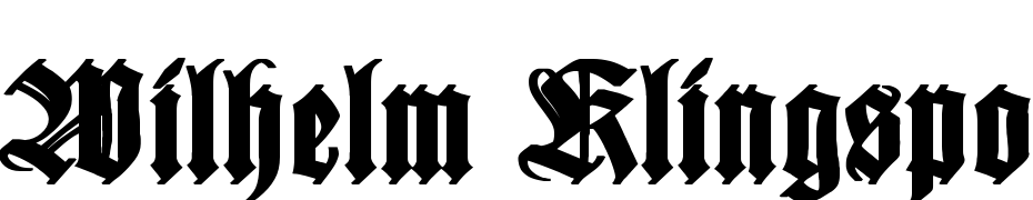 Wilhelm Klingspor Gotisch Bold Font Download Free