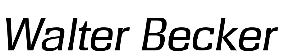 Walter Becker Italic Font Download Free