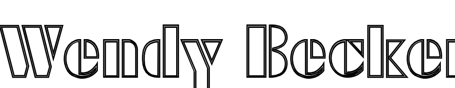 Wendy Becker Open Outline Regular Font Download Free