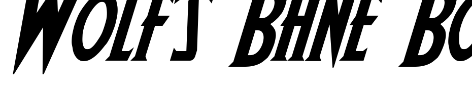 Wolf's Bane Bold Italic Font Download Free