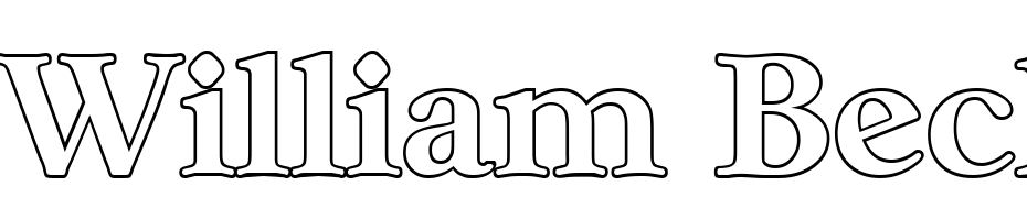 William Becker Outline Bold Font Download Free