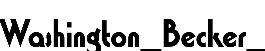 Washington_Becker_Bold Font Download Free