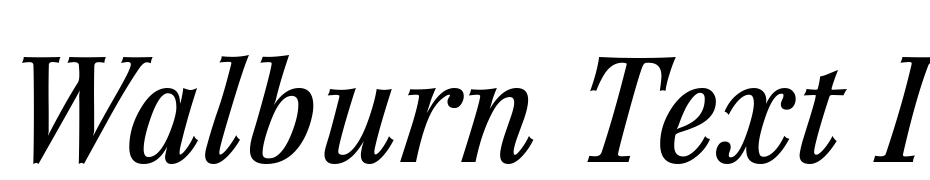 Walburn Text Italic Font Download Free