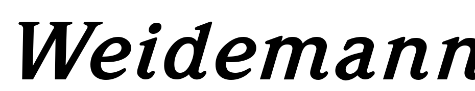 Weidemann Bold Italic Font Download Free
