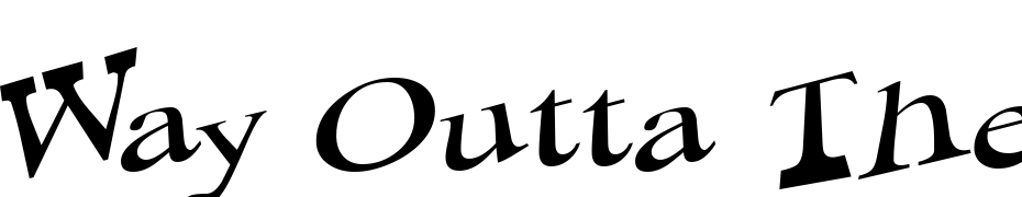 Way Outta There Font Download Free