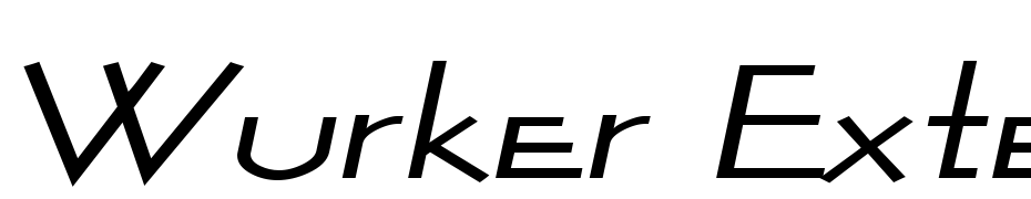 Wurker Extended Oblique Font Download Free