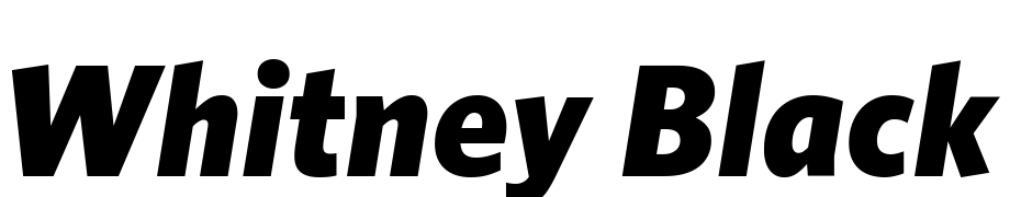Whitney Black Italic Font Download Free