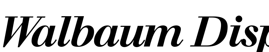 Walbaum Display Bold Italic Font Download Free