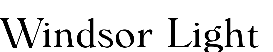 Windsor Light BT Font Download Free