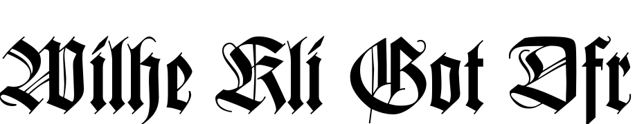 Wilhe Kli Got Dfr Font Download Free
