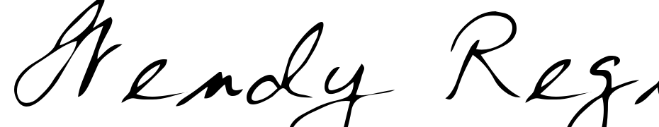 Wendy Regular Font Download Free