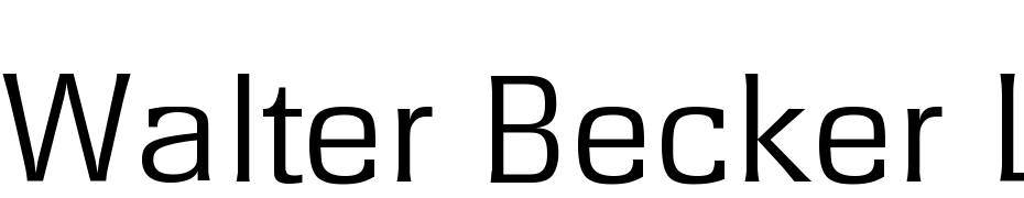 Walter Becker Light Font Download Free
