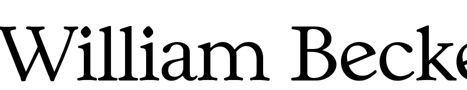 William Becker Extra Light Font Download Free