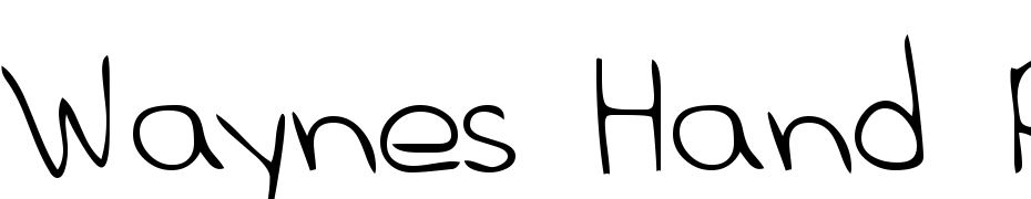 Waynes Hand Regular Font Download Free