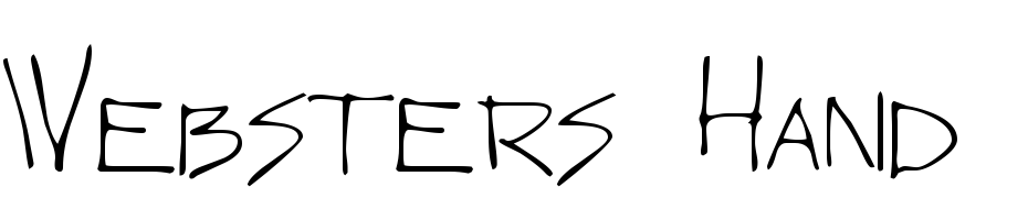 Websters Hand Regular Font Download Free