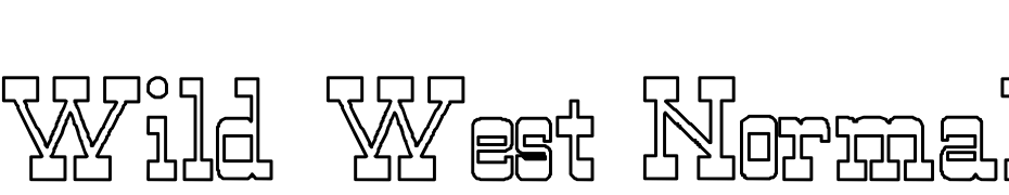 Wild West Normal Hollow Font Download Free