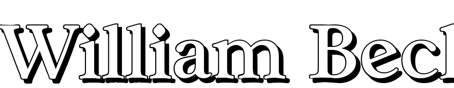 William Becker Shadow Regular Font Download Free