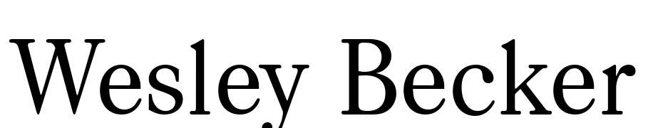 Wesley Becker Font Download Free