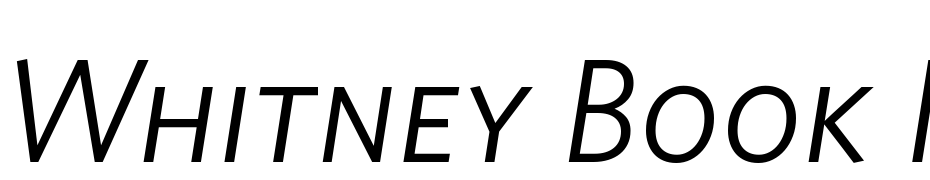Whitney Book Italic SC Font Download Free