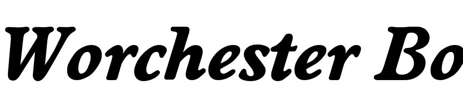 Worchester Bold Ita Font Download Free