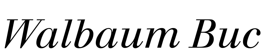 Walbaum Buc T Italic Font Download Free