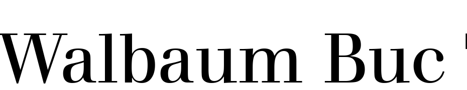 Walbaum Buc T Font Download Free
