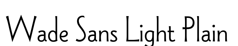 Wade Sans Light Plain Font Download Free