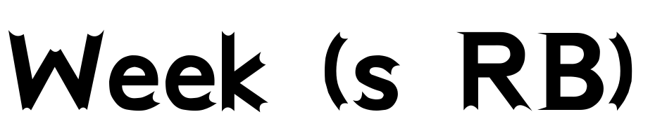 Week (s RB) Font Download Free