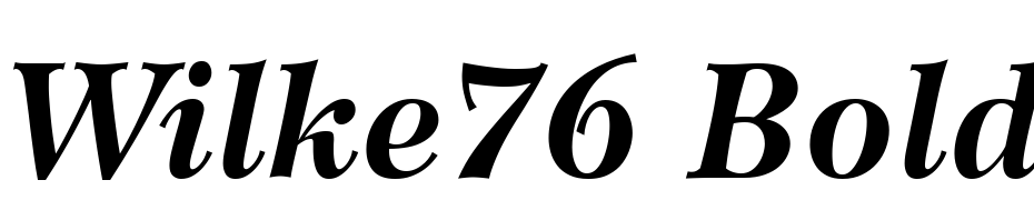 Wilke76 Bold Italic Font Download Free