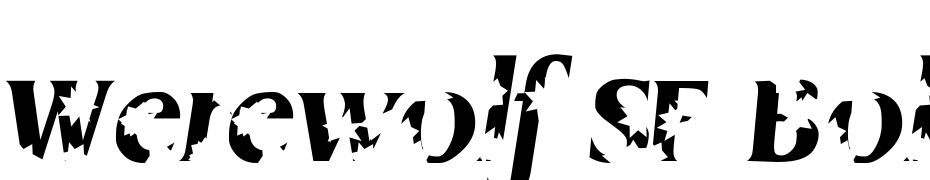 Werewolf SF Bold Italic Font Download Free