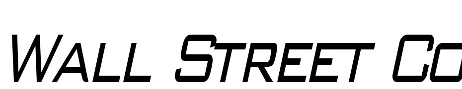 Wall Street Condensed Italic Font Download Free