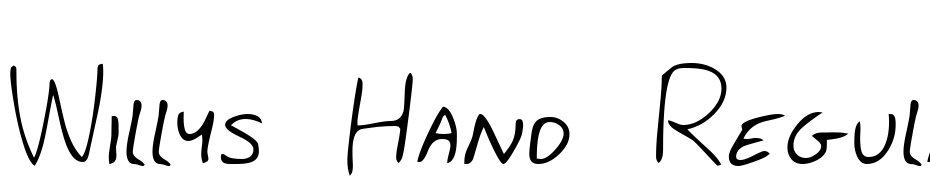 Willys Hand Regular Font Download Free