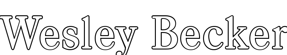 Wesley Becker Outline Medium Regular Font Download Free