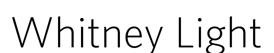 Whitney Light Font Download Free
